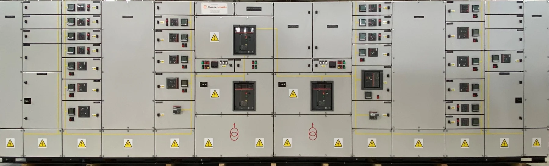 Completed main LV switchboard lineup for Rack Centre